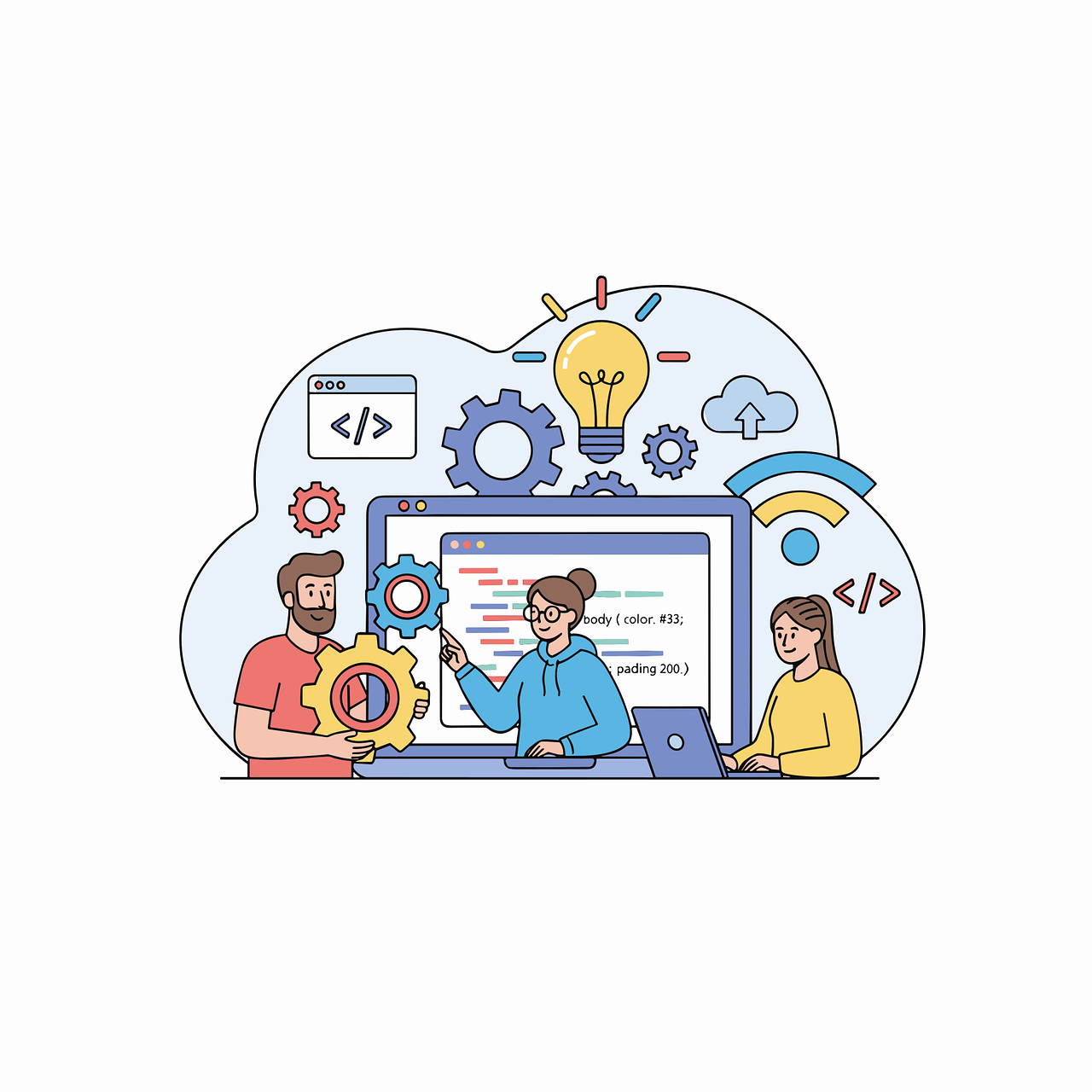 設計・連携イラスト
